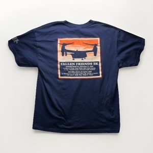 Hanes | T-Shirt | Fallen Friends V-22 Osprey Memorial Graphic | Mens L | Blue