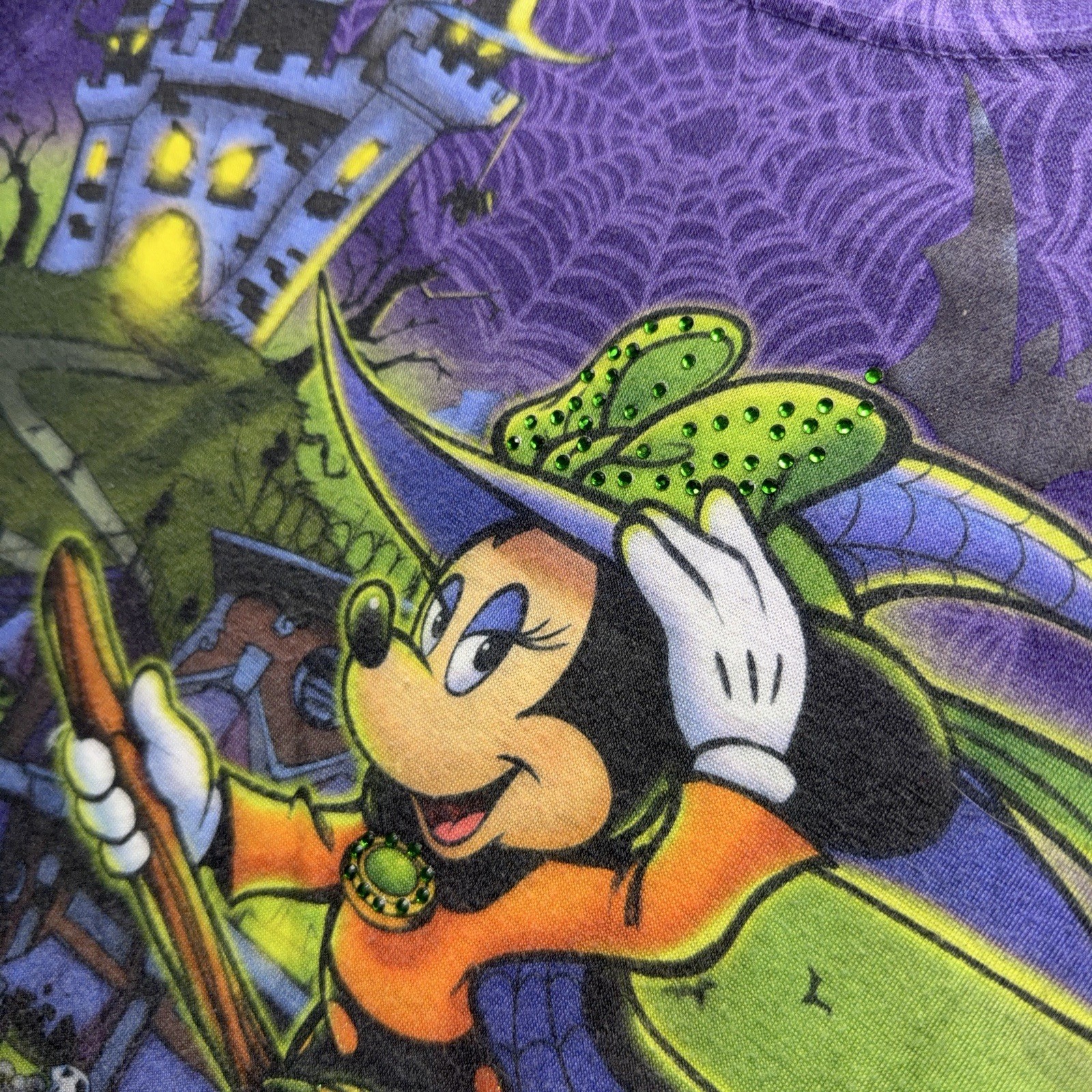 Disney Parks | T-Shirt | Halloween Haunted Mansion Minnie All Over Print | Womens S | Purple - Image 4