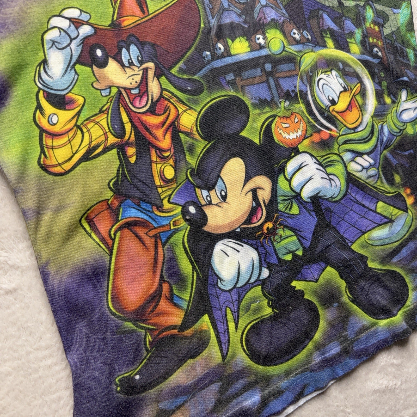 Disney Parks | T-Shirt | Halloween Haunted Mansion Minnie All Over Print | Womens S | Purple - Image 8