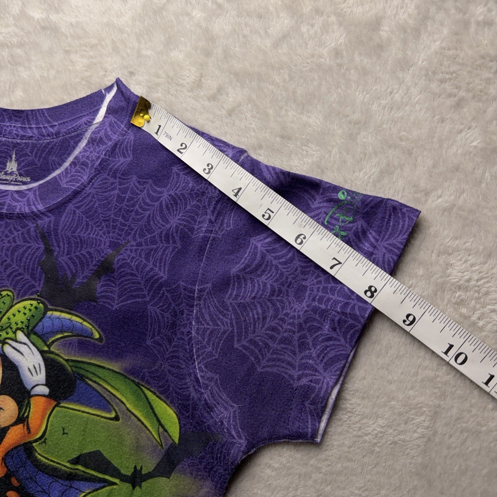 Disney Parks | T-Shirt | Halloween Haunted Mansion Minnie All Over Print | Womens S | Purple - Image 11
