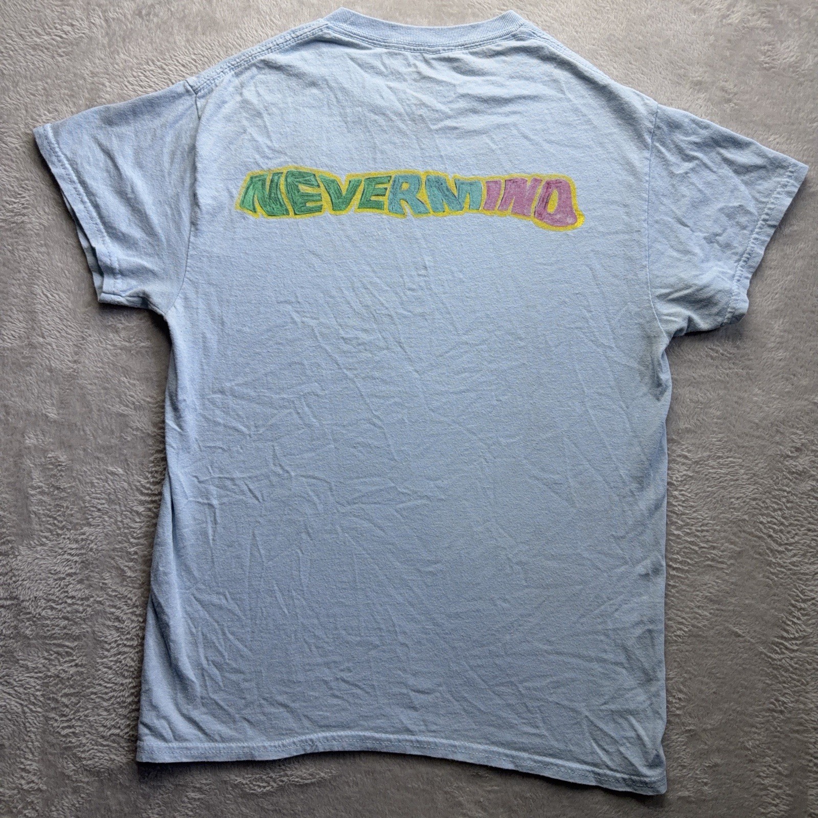 Nirvana | Graphic T-Shirt | Smiley Face | Mens S | Blue - Image 9